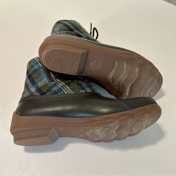 Sperry Syren Gulf Plaid Side Zip Duck Boots Shoes STS85075 Womens size 7.5 M - Picture 6 of 7